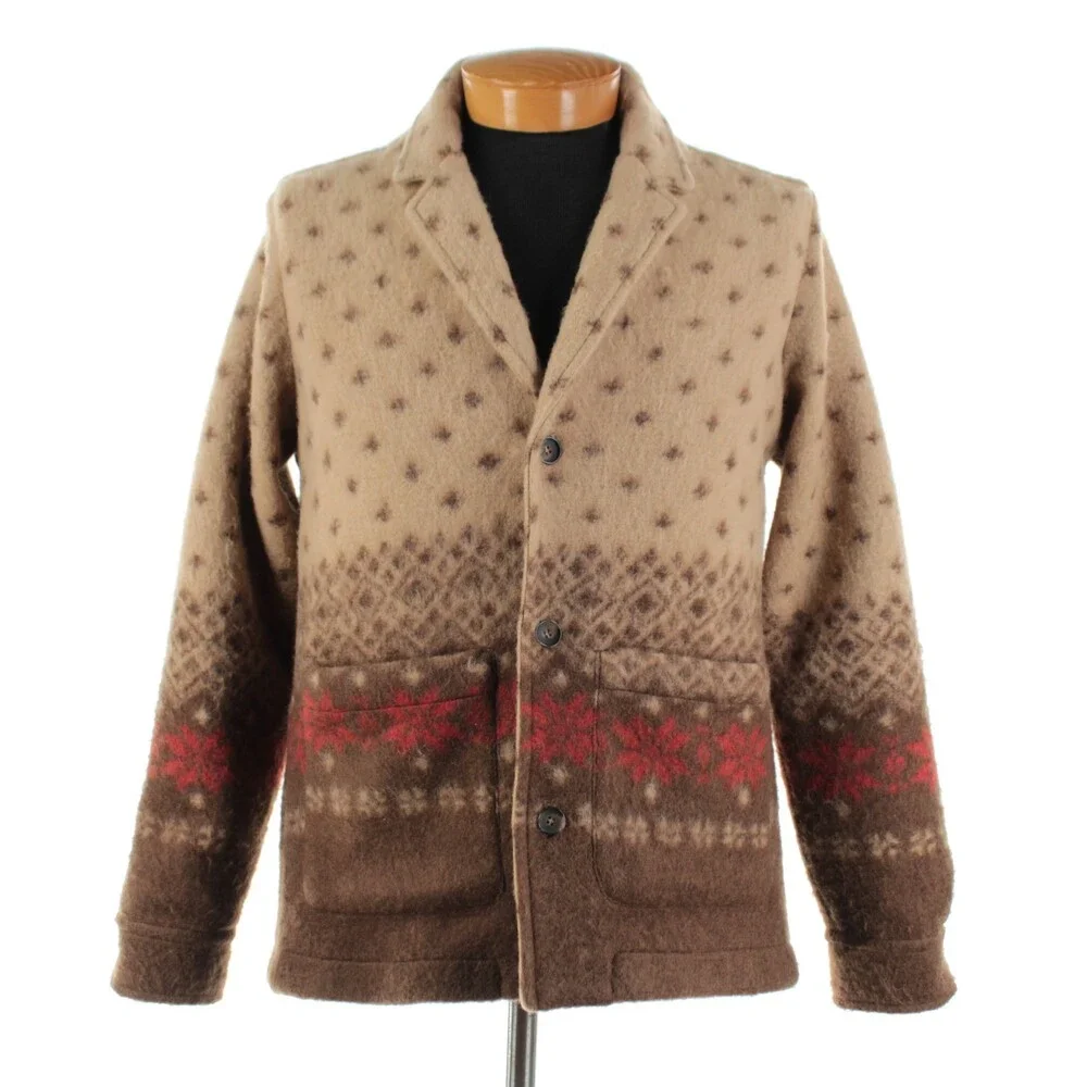 Tintoria Mattei NWT Polyester Blend Sweater / Jacket Size Large In Browns - Picture 1 of 13